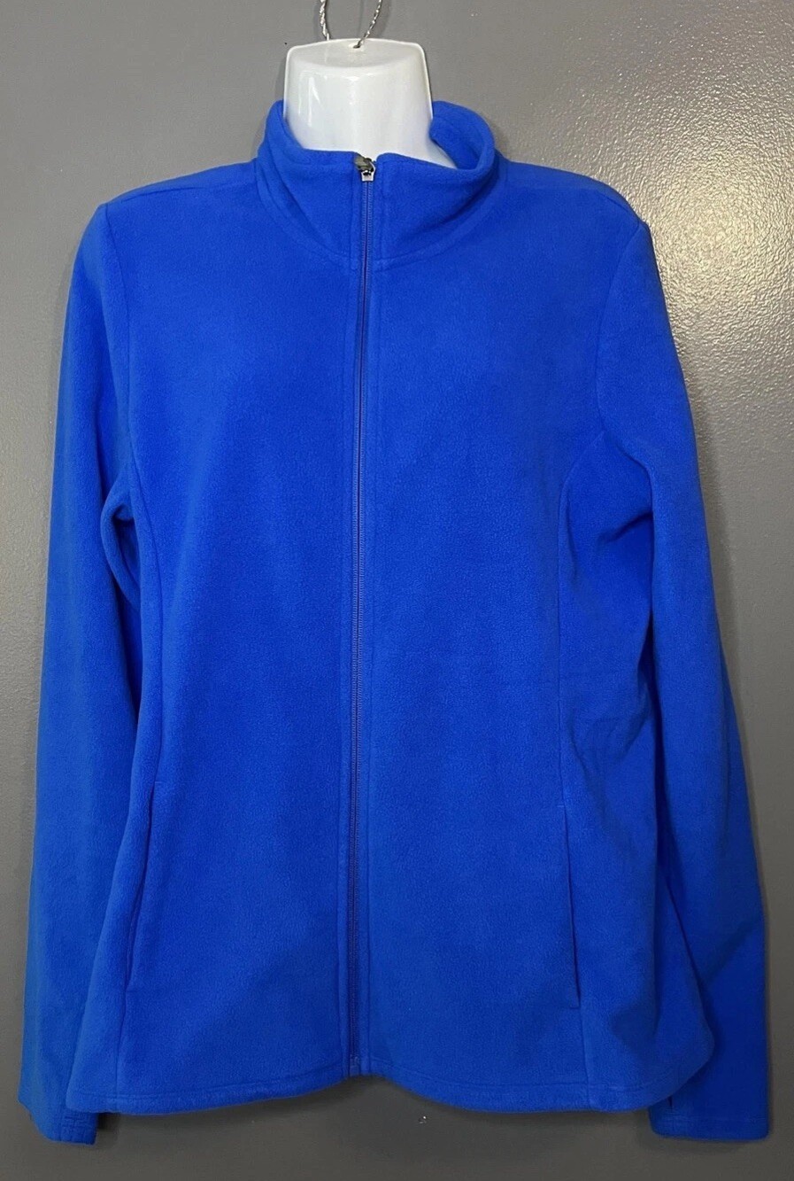 Old Navy Active Jacket Womens Medium Blue Full Zip Fleece Pockets 333377-02